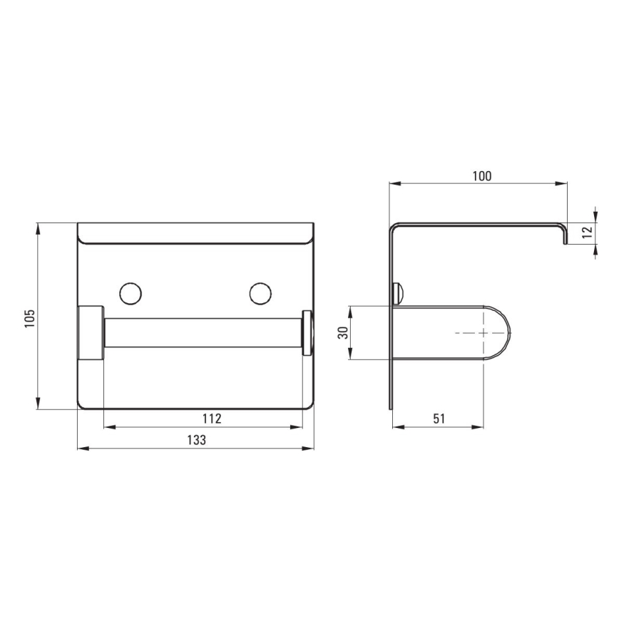 Deante ADR_N221 - держатель для туалетной бумаги ROUND, чёрный
