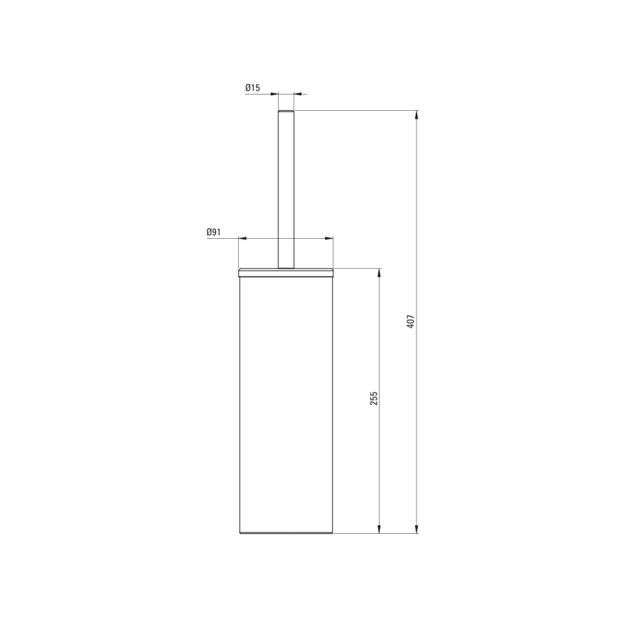 Deante ADR_N712 - Напольный ершик для унитаза ROUND, чёрный