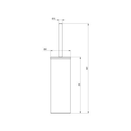 Deante ADR_N712 - підлоговий йоршик для унітазу ROUND, чорний