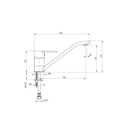 Deante BFC_060M - Смеситель для мойки CORIO блестящий хром