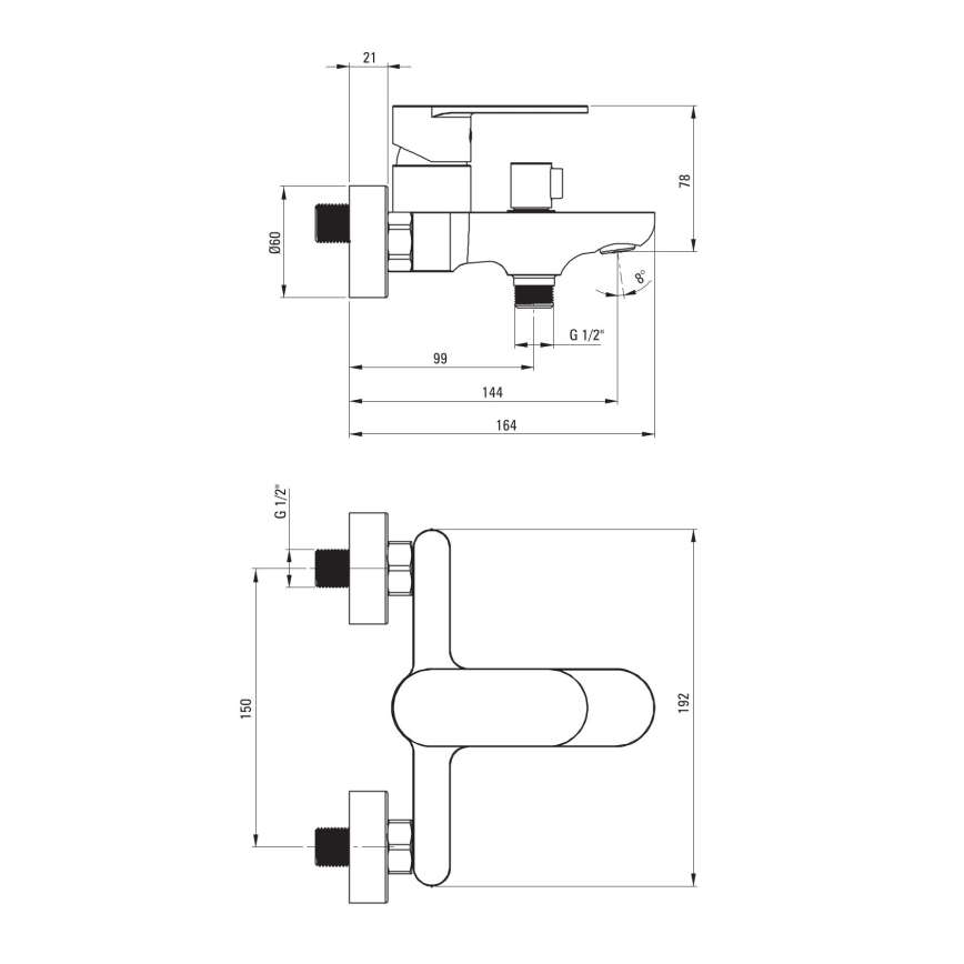 Deante BGA_N10M - смеситель для ванны ALPINIA черный