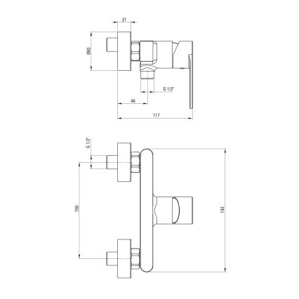 Deante BGA_N40M - Душевой смеситель ALPINIA черный