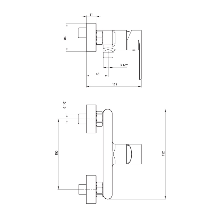 Deante BGA_N40M - Душевой смеситель ALPINIA черный