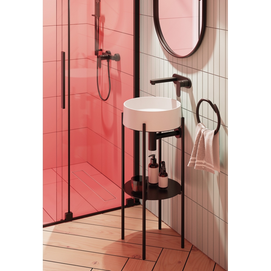 Deante BGA_N54L - Змішувач для умивальника для прихованого монтажу ALPINIA чорний