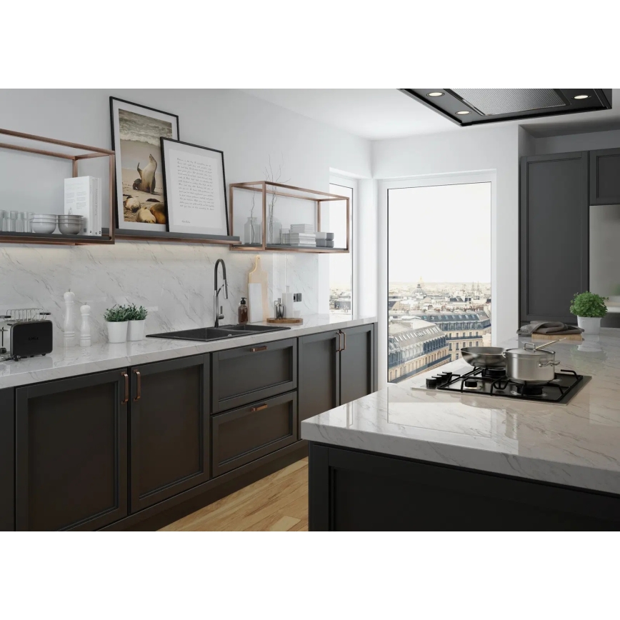 Deante BGB_B720 - Смеситель для мойки с гибким изливом GERBERA черный/хром