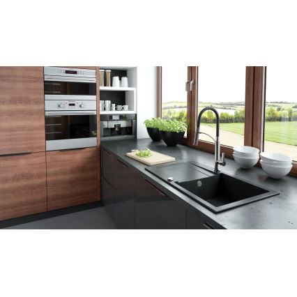 Deante BGB_B720 - Смеситель для мойки с гибким изливом GERBERA черный/хром