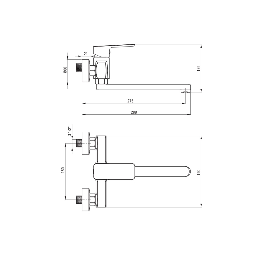 Deante BLO_080M - змішувач для мийки MARO, глянцевий хром