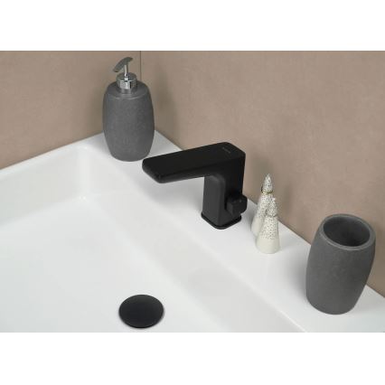 Deante BQH_N29R - Бесконтактная смеситель для умывальника с регулировкой температуры HIACYNT 4xAA черный