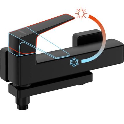 Deante BQL_N12M - Складной смеситель для ванны BLUR черный