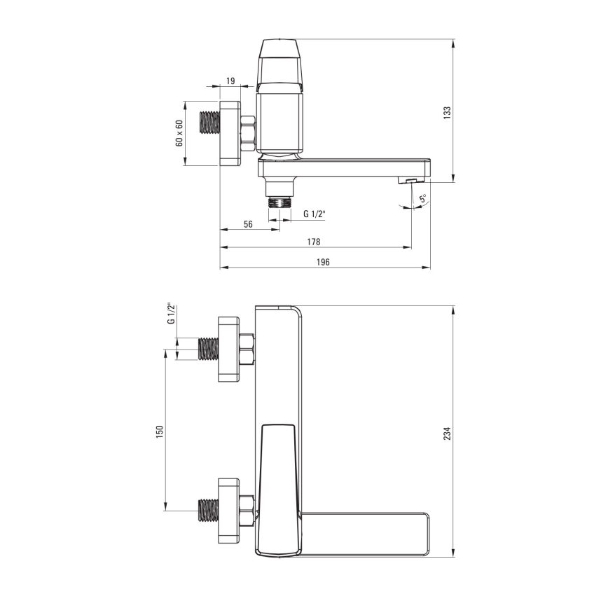 Deante BQL_N12M - Складной смеситель для ванны BLUR черный