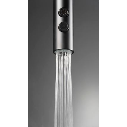 Deante BQO_N72M - Смеситель для мойки с выдвижным изливом OLFATO черный