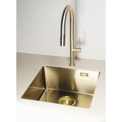 Deante BQO_R72M - Змішувач для раковини з висувним душем OLFATO полірована золотий