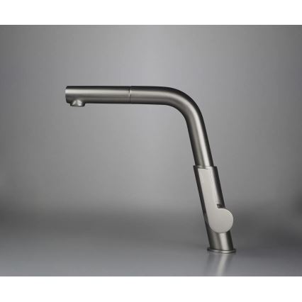 Deante BQS_D73M - смеситель для мойки с выдвижной лейкой SILIA титан