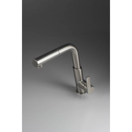 Deante BQS_D73M - смеситель для мойки с выдвижной лейкой SILIA титан