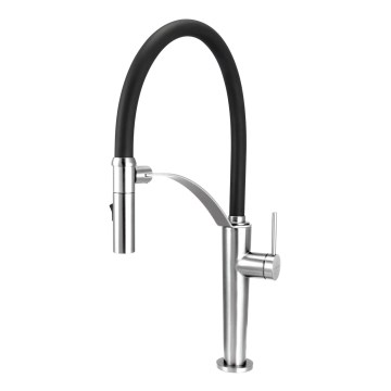 Deante BRC_072M - Смеситель для мойки с гибким изливом CORDA блестящий хром