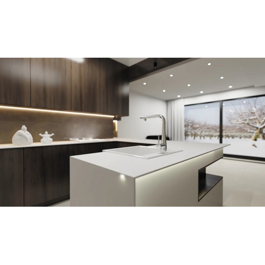 Deante BRE_075M - Смеситель для мойки с выдвижным душем ERIDAN, блестящий хром