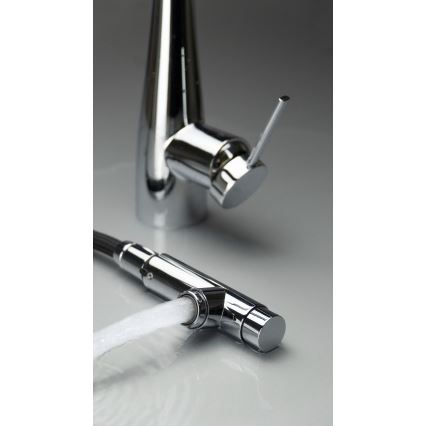 Deante BRE_075M - Смеситель для мойки с выдвижным душем ERIDAN, блестящий хром