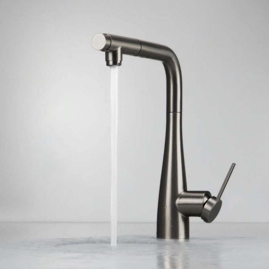 Deante BRE_D75M - Змішувач для раковини з висувним душем ERIDAN титан