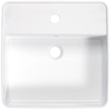 Deante CGS_6U4B - Раковина на столешницу с отверстием под смеситель SQUARE 42x42 см керамика/белый