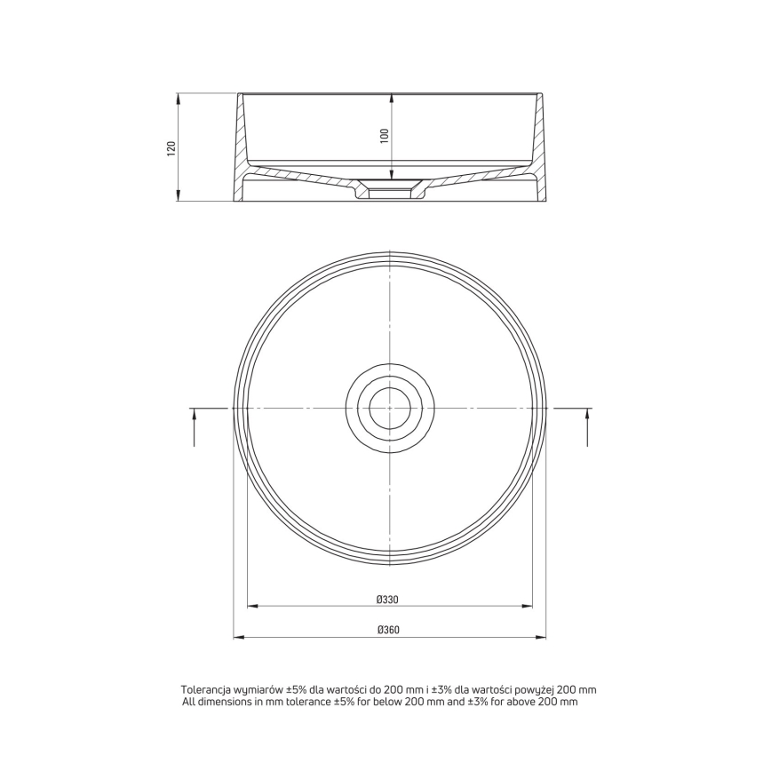 Deante CQS_5U4S - Раковина на стільницю SILIA діаметром 36 см граніт/бежевий