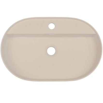 Deante CQS_5U6B - Раковина для встановлення на стільницю з отвором для змішувача SILIA 35x55 см, граніт/бежевий