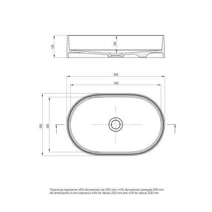 Deante CQS_5U6S - Раковина на столешницу SILIA 35x55 см гранит/бежевый