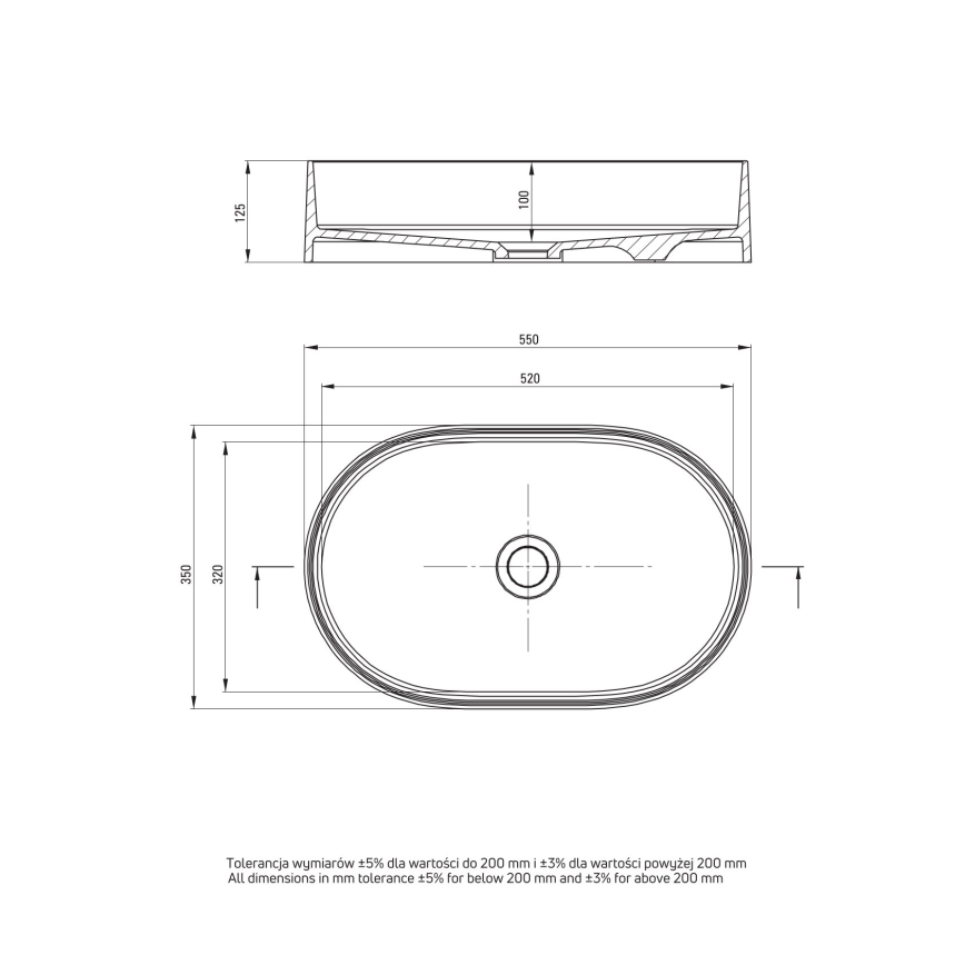Deante CQS_5U6S - Раковина на столешницу SILIA 35x55 см гранит/бежевый