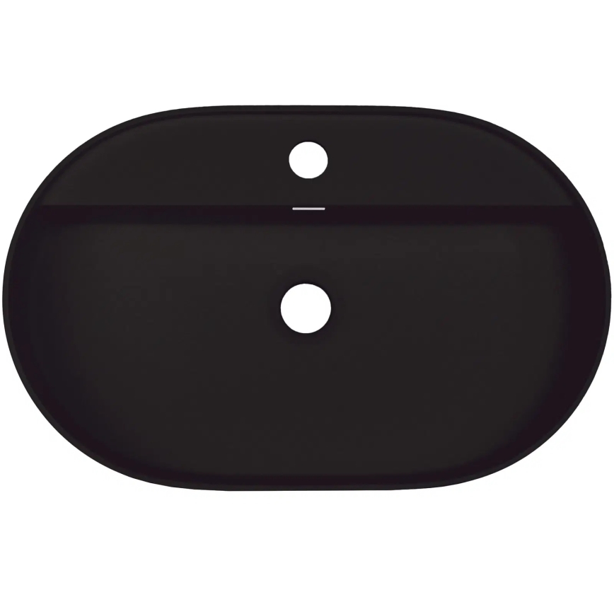 Deante CQS_NU6B - Раковина накладная с отверстием под смеситель SILIA 35x55 cm гранит/чёрный