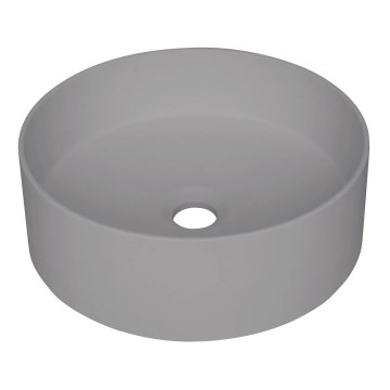 Deante CQS_SU4S - Накладная раковина для столешницы SILIA Ø 36 см, гранит/металлик серый