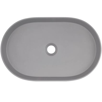 Deante CQS_SU6S - Накладная раковина SILIA 35×55 см, гранит, металлический серый
