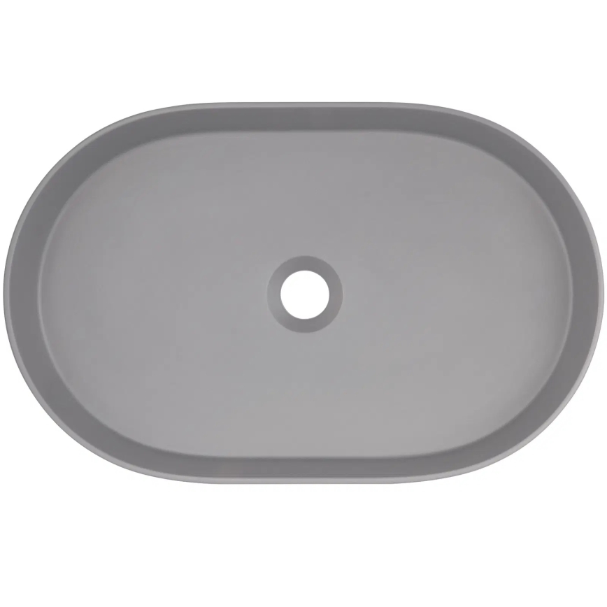 Deante CQS_SU6S - Накладная раковина SILIA 35×55 см, гранит, металлический серый