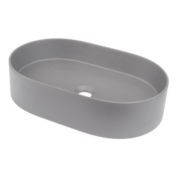 Deante CQS_SU6S - Накладная раковина SILIA 35×55 см, гранит, металлический серый