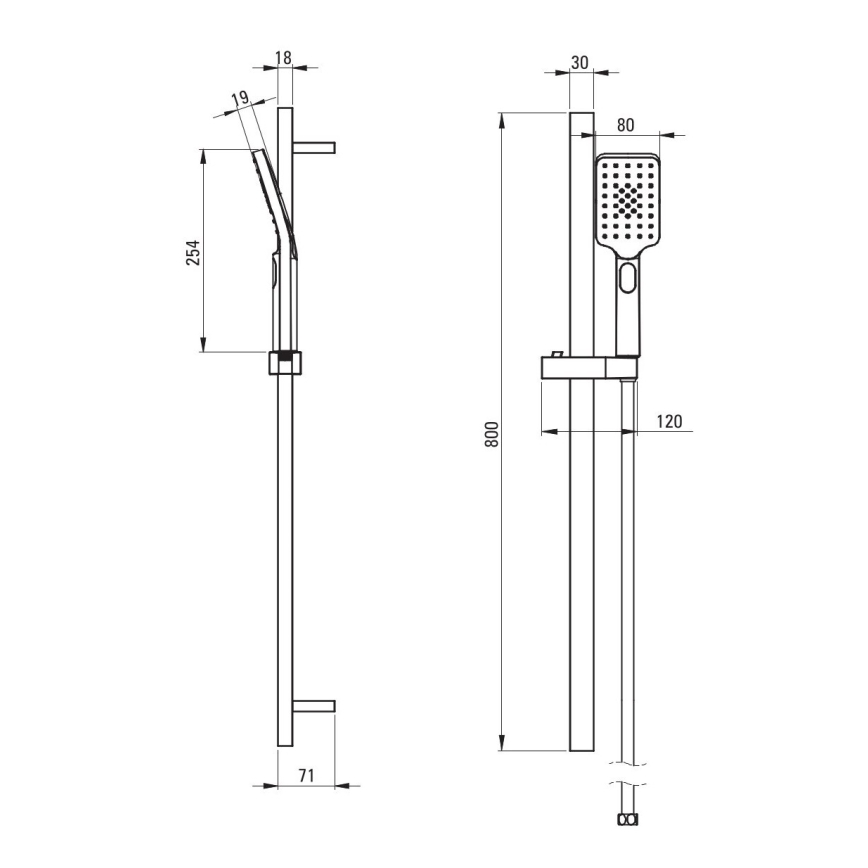 Deante NGA_N52K - Душевой комплект ALPINIA черный