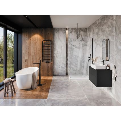 Deante NQL_N9YK - Душевой комплект со скрытым смесителем BLUR черный