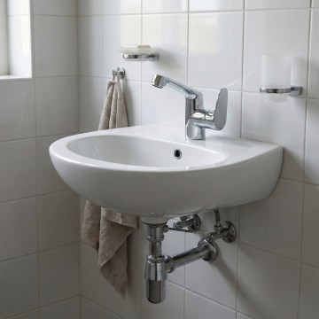 Deante - Підвісний умивальник JASMIN 45,7x36,4 + змішувач для умивальника LEMON