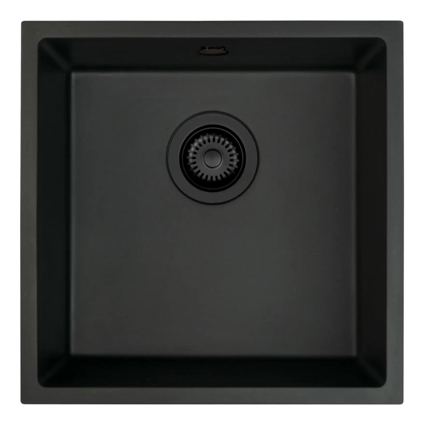Deante ZQA_N10A - Кухонна мийка CORDA 44x44 см граніт/чорний