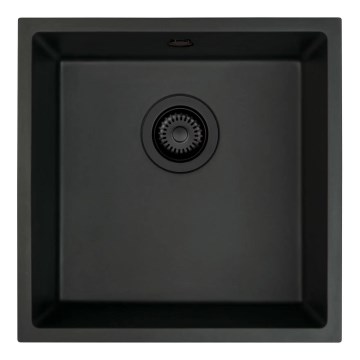 Deante ZQA_N10A - Кухонная раковина CORDA 44x44 см гранит/черный