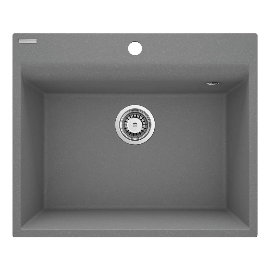 Deante ZRC_S10A - Кухонная раковина CORIO 50x60 см гранит/серый металлик