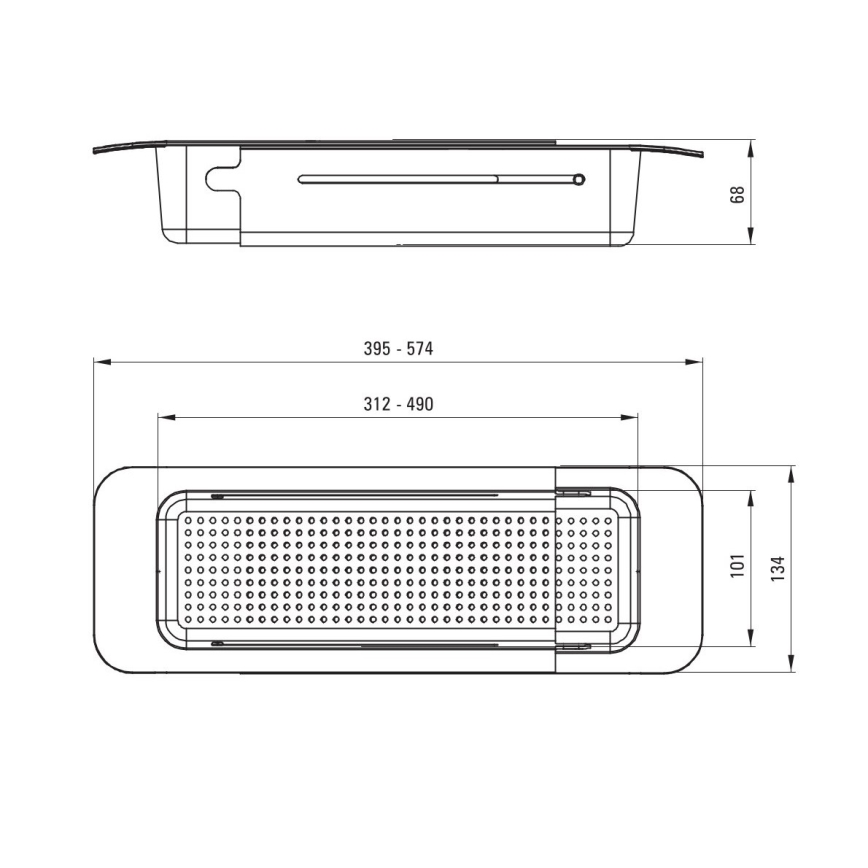 Deante ZZB_N00L - Выдвижная корзина для кухонной мойки 57,4x13,4 cm чёрная