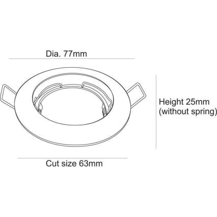 Deko-Light 120017 - Вбудований стельовий світильник RUND 1xGU5,3-MR16/35W/12V білий