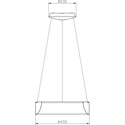 Deko-Light 342122 - Светодиодная подвесная люстра с регулированием яркости SCULPTORIS LED/27W/230V 3000K диаметр 45 см