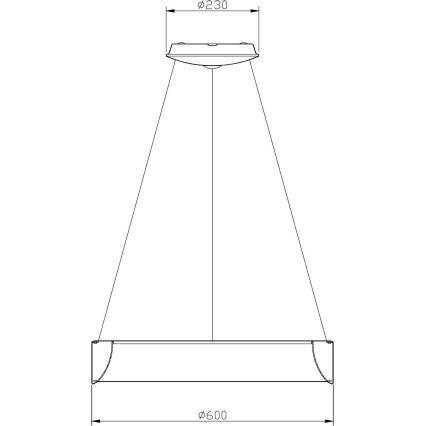 Deko-Light 342125 - Світлодіодна підвісна люстра з регулюванням яскравості SCULPTORIS LED/27W/230V 4000K діаметр 60 см