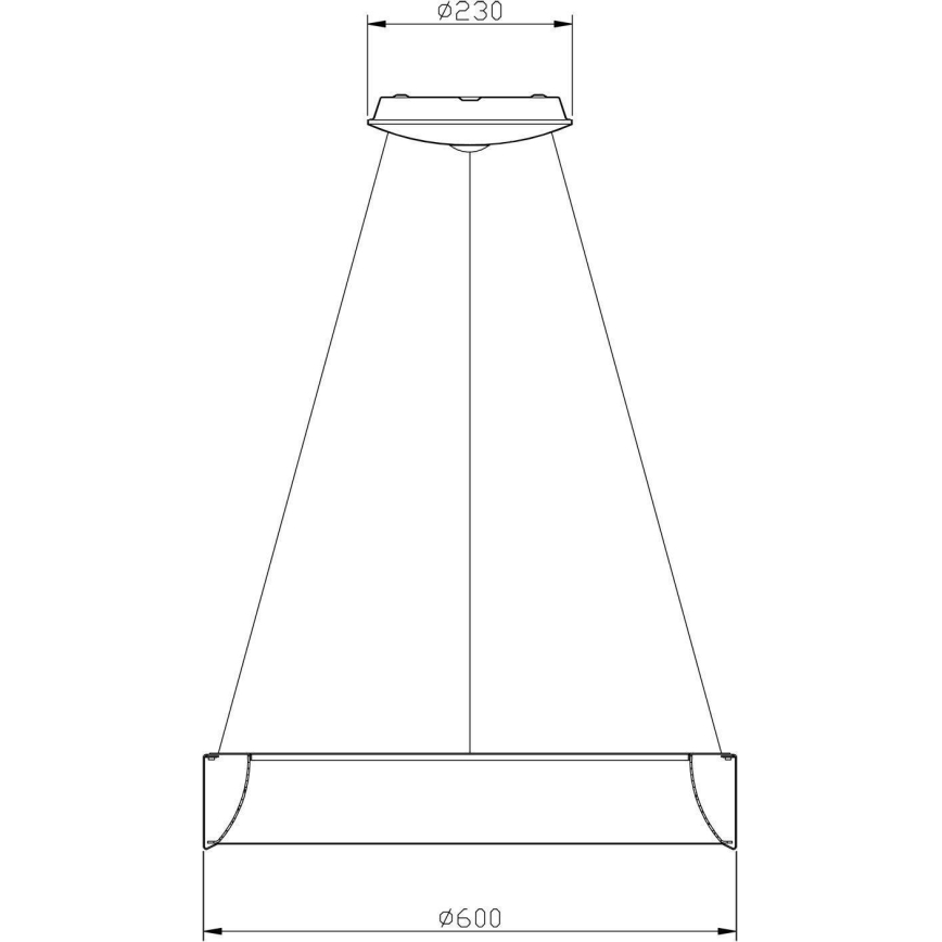 Deko-Light 342125 - Світлодіодна підвісна люстра з регулюванням яскравості SCULPTORIS LED/27W/230V 4000K діаметр 60 см