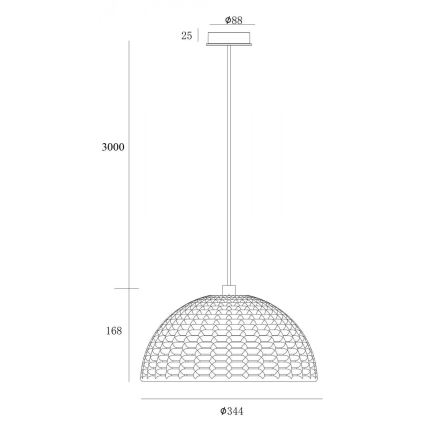 Deko-Light 342143 - Підвісна люстра BASKET 1xE27/40W/230V діаметр 35 см