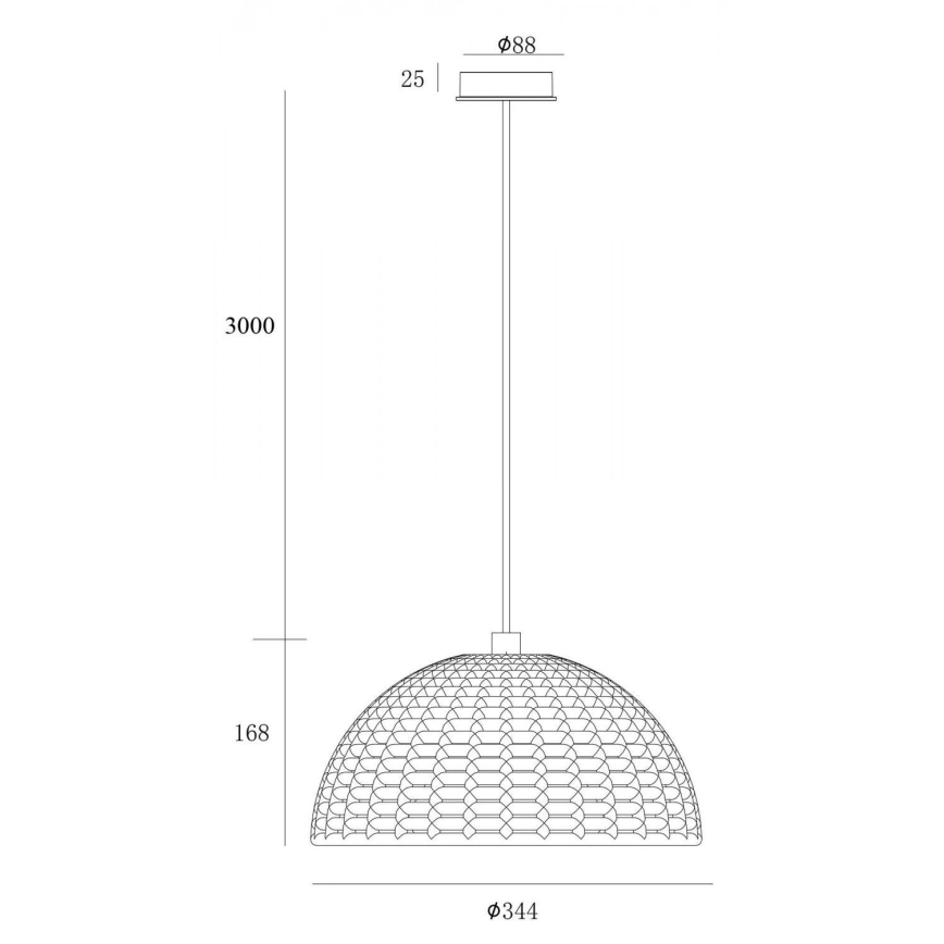 Deko-Light 342143 - Підвісна люстра BASKET 1xE27/40W/230V діаметр 35 см