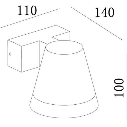 Deko-Light 731076 - Вуличний світлодіодний настінний світильник SERPENTIS LED/6,2W/230V IP54 чорний