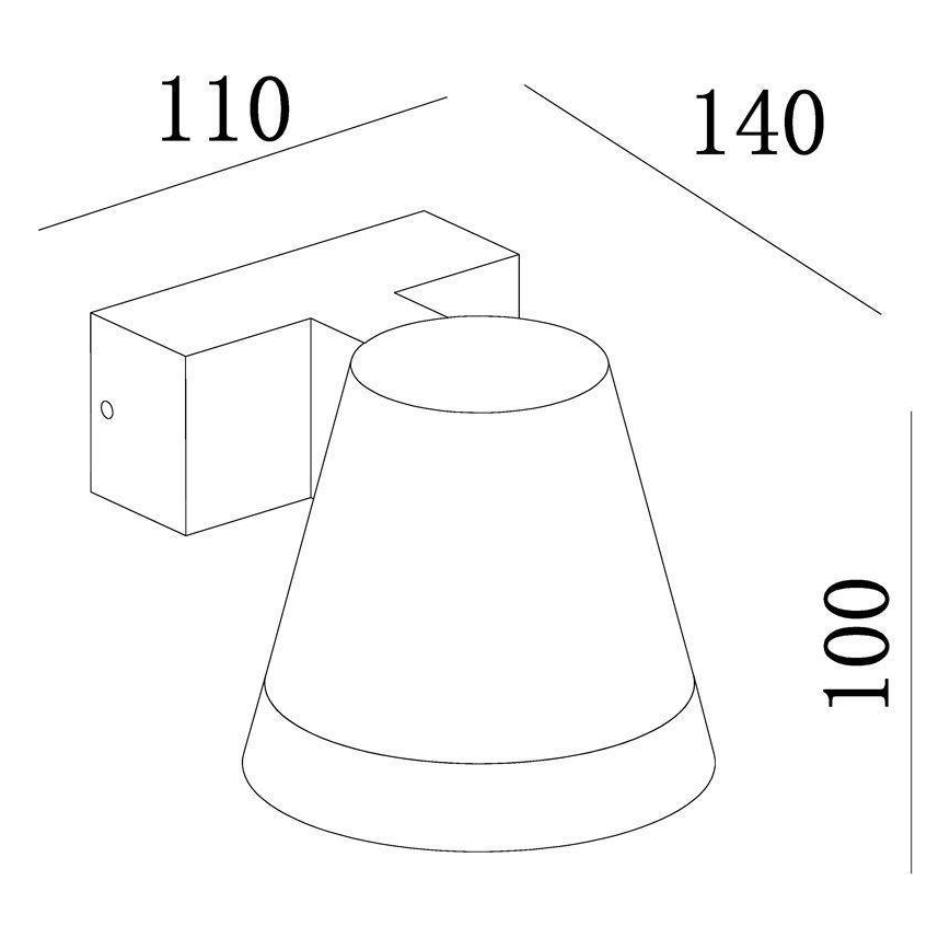 Deko-Light 731076 - Вуличний світлодіодний настінний світильник SERPENTIS LED/6,2W/230V IP54 чорний