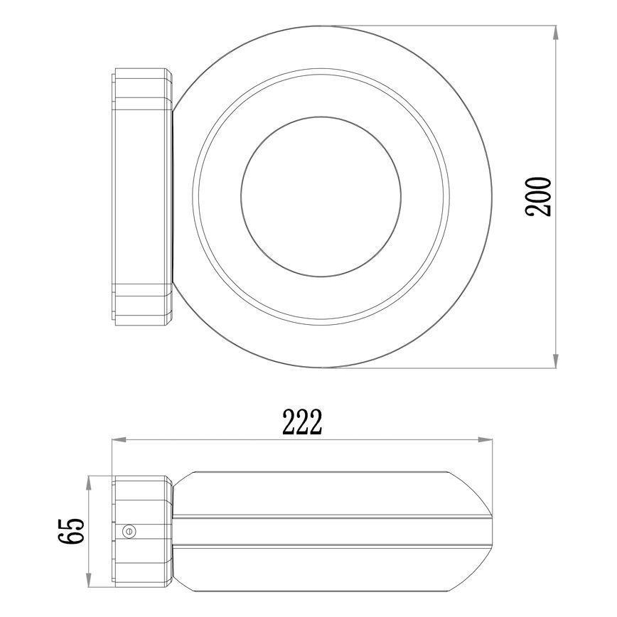 Deko-Light 731081 - Вуличний світлодіодний настінний світильник MUSCAE LED/13W/230V IP54 антрацит