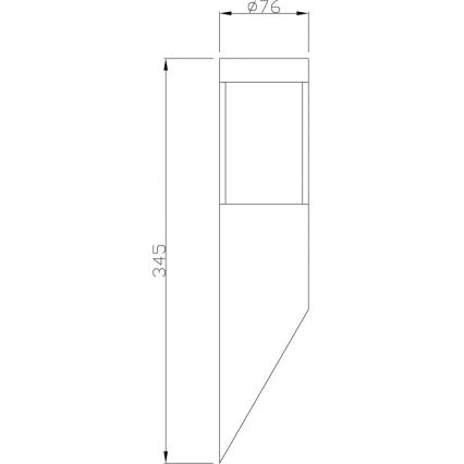 Deko-Light 731106 - Уличный настенный светильник PORRIMA 1xGU10/5W/230V IP44 матовый хром