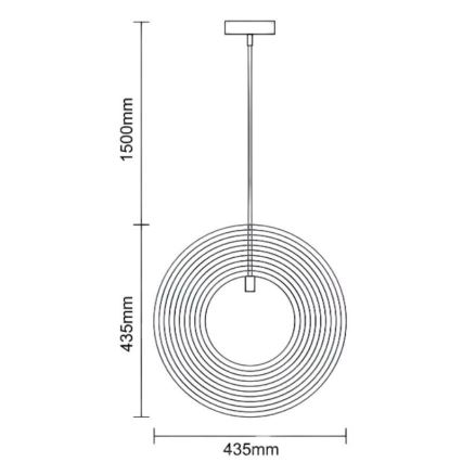 Дерев'яна люстра на тросі 1xE27/60W/230V діам. 43,5 см масив/шпон/бук/каучукове дерево